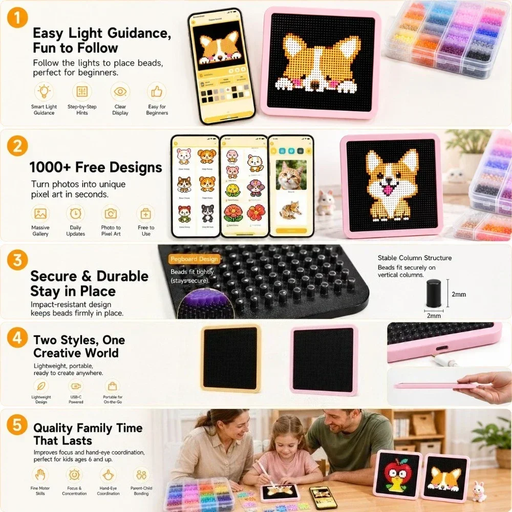 لوحة إضاءة LED ذكية بخرزات قاب - مراجعة Jewelry Making Board وسعره